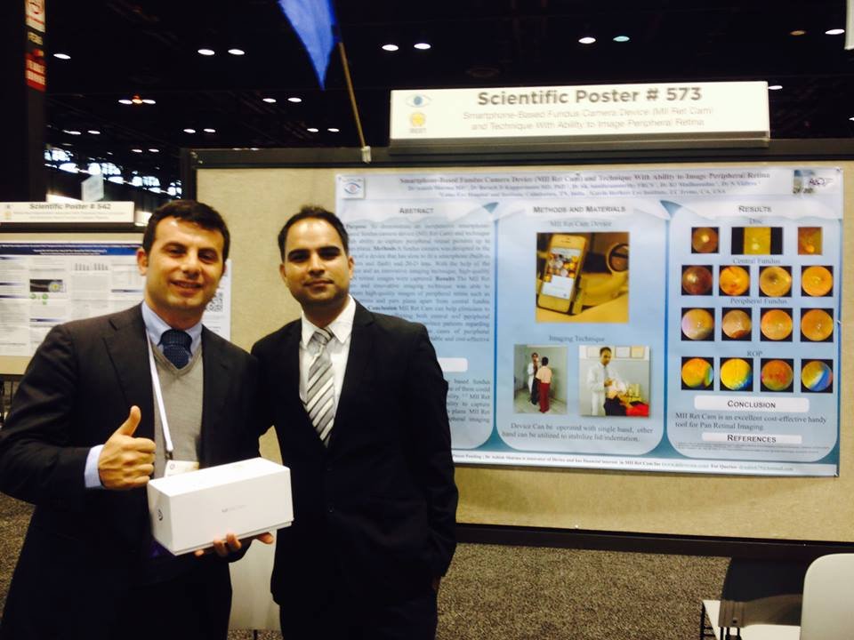 Demonstrating MII Ret Cam during AAO Annual Meeting