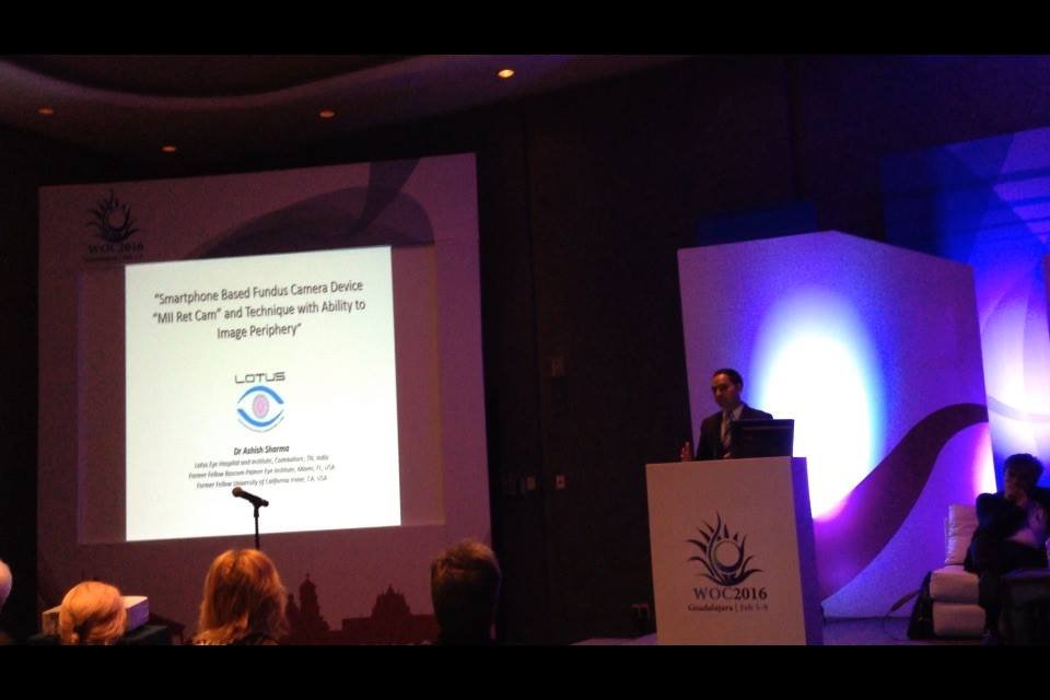 Presentation on smartphone-based retinal imaging at WOC 2016, Guadalajara, Mexico